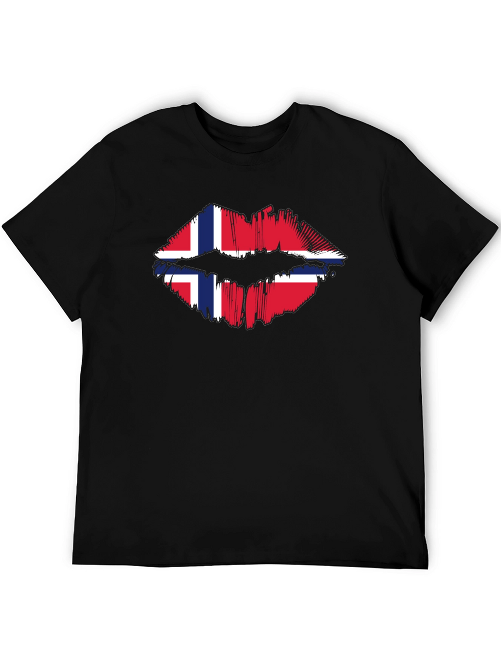 Norway Flag Lips Graphic T-Shirt