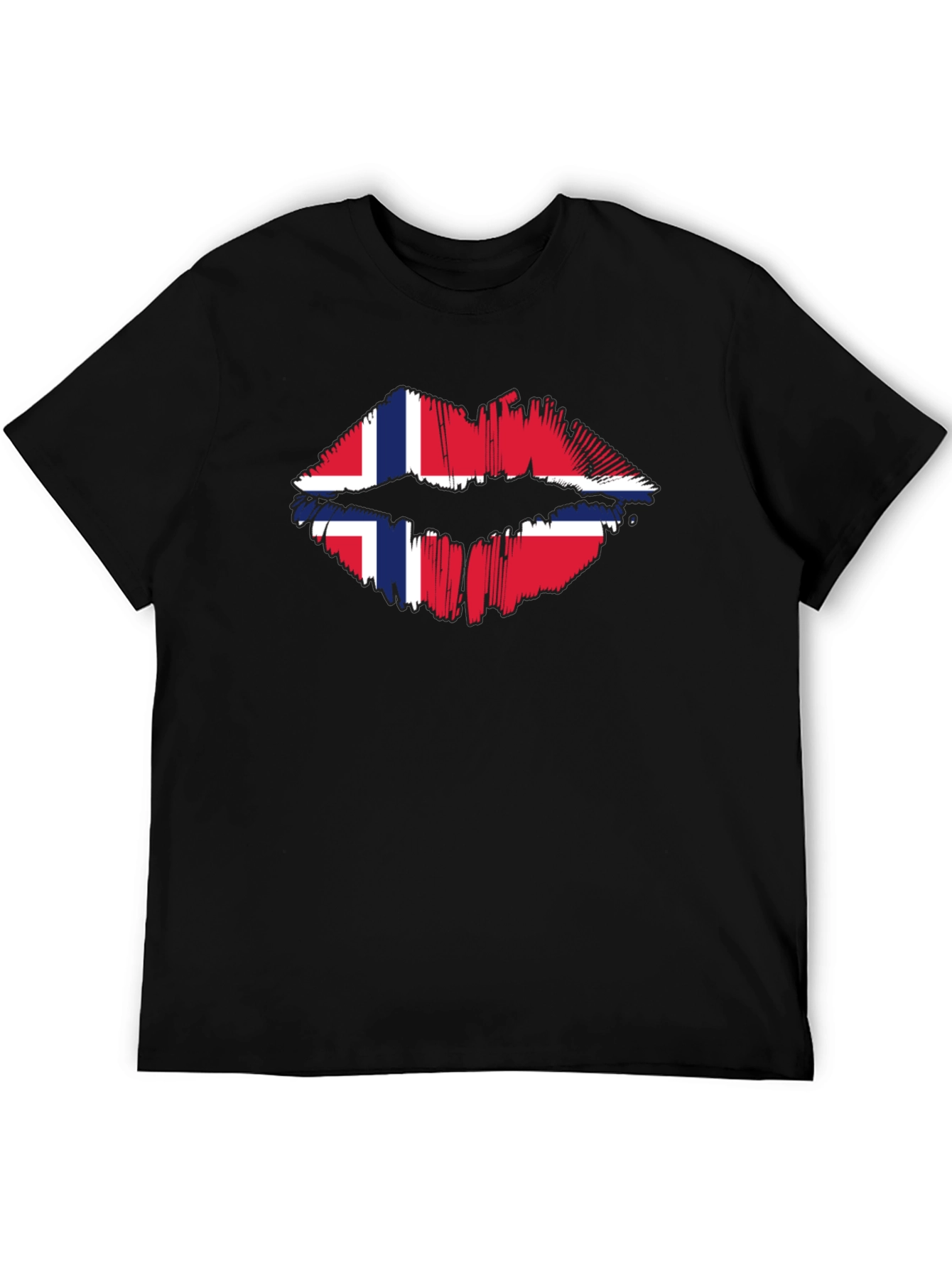 Norway Flag Lips Graphic T-Shirt