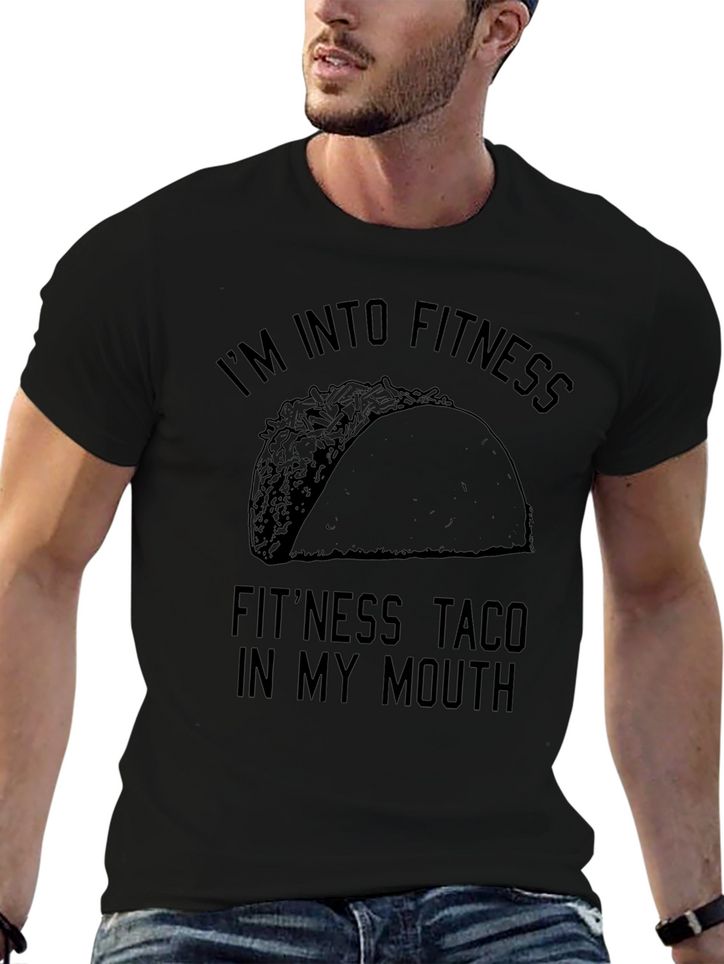 Fitness Taco Funny Graphic Tee Shirt
