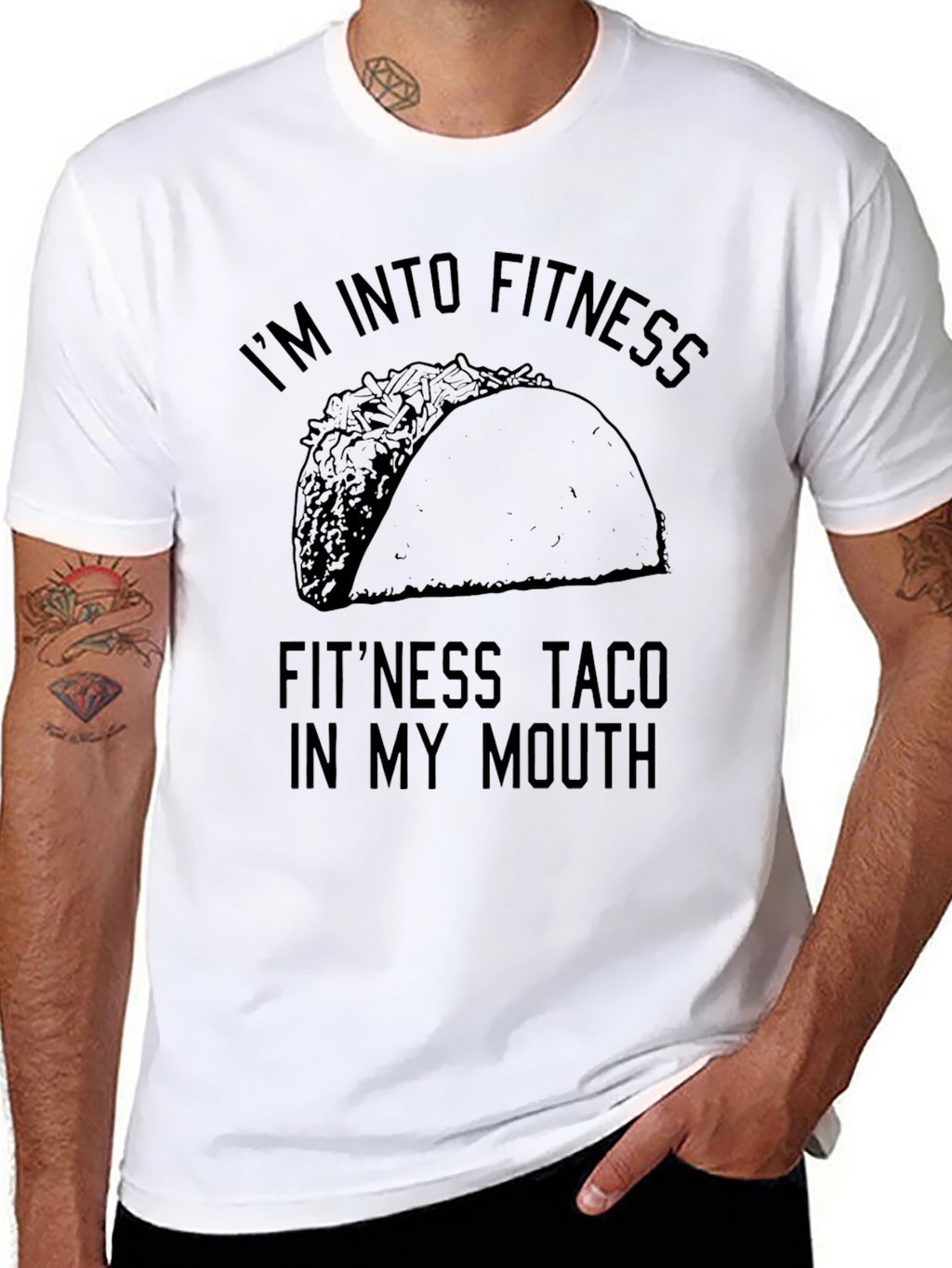 Fitness Taco Funny Graphic Tee Shirt