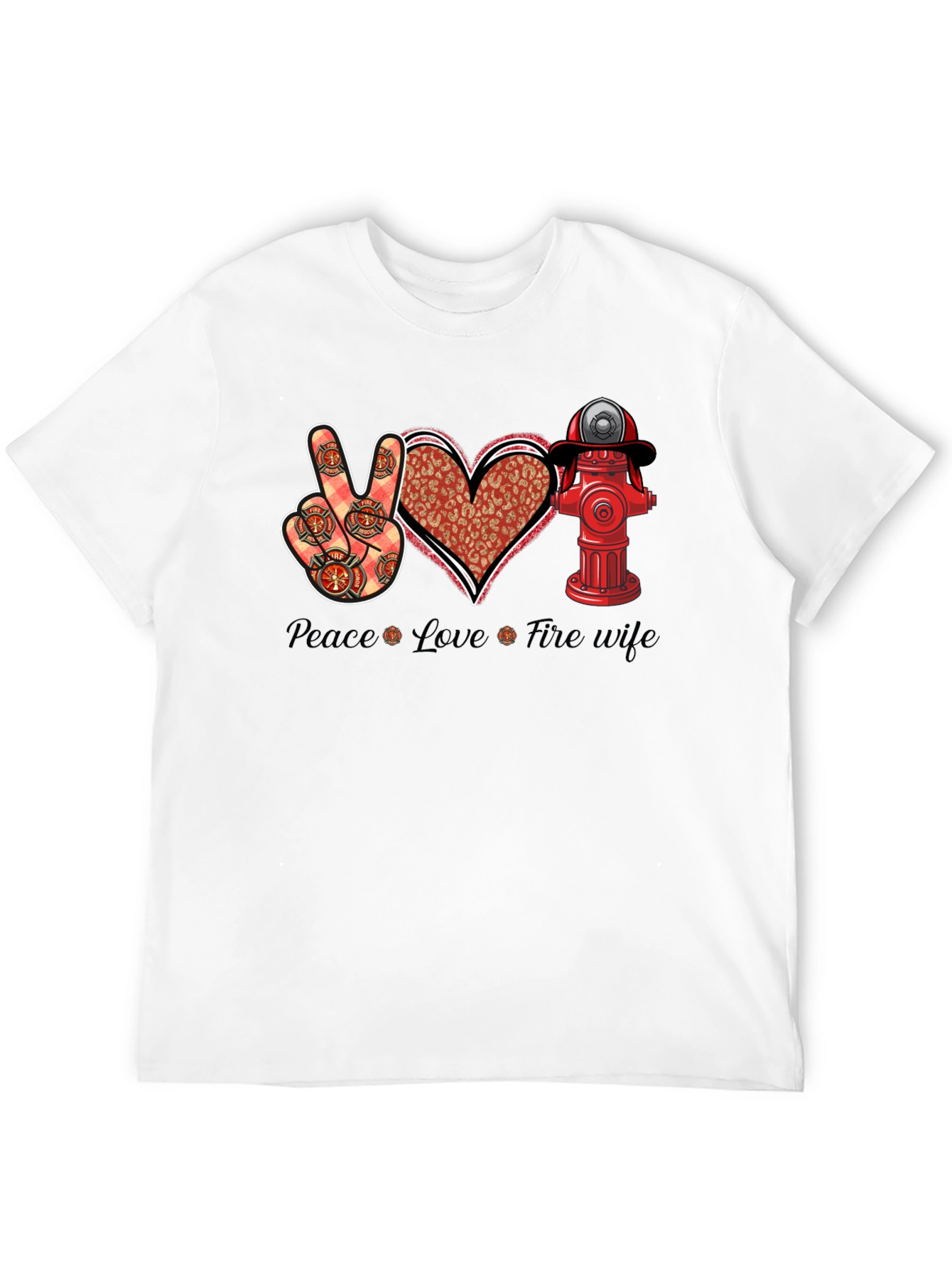 Peace Love Fire Wife Graphic Tee