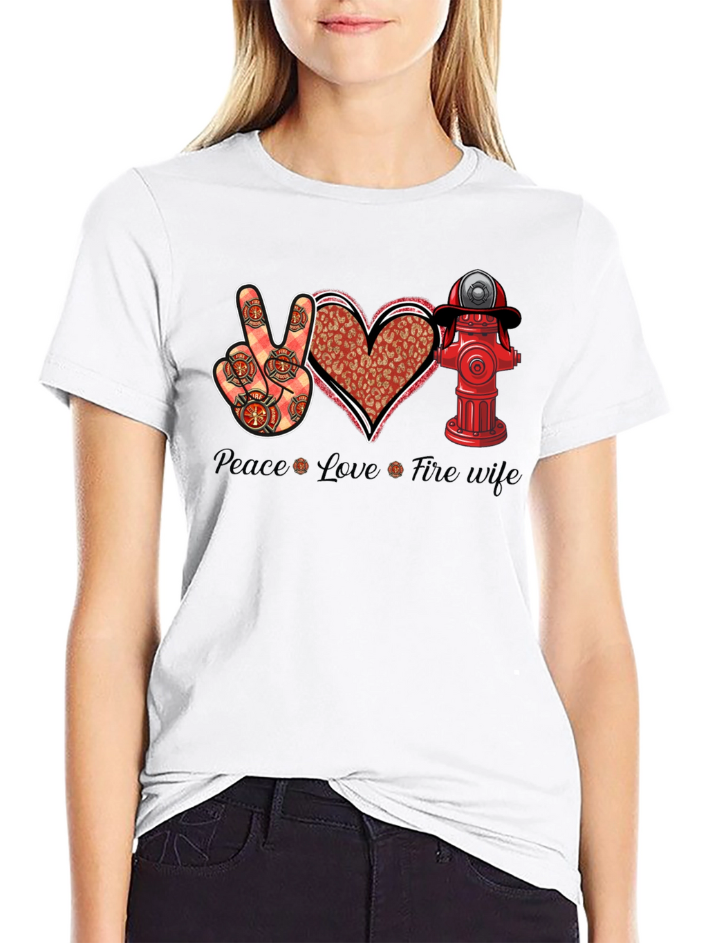 Peace Love Fire Wife Graphic Tee