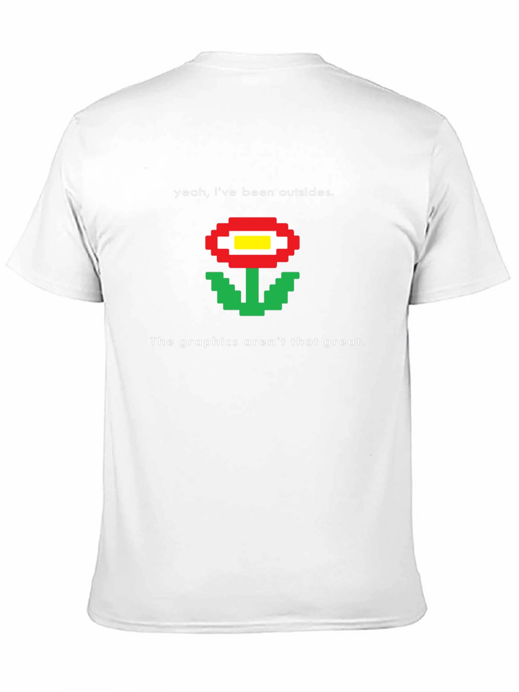 Retro Gaming T-Shirt - Pixel Flower Graphic Tee