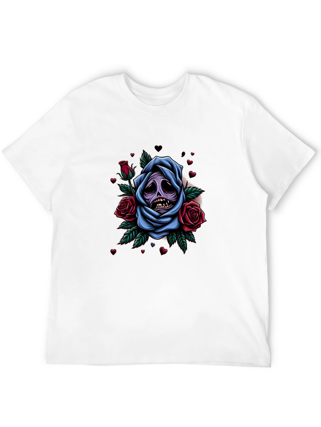 Grim Rose Graphic Tee - Dark Humor Apparel