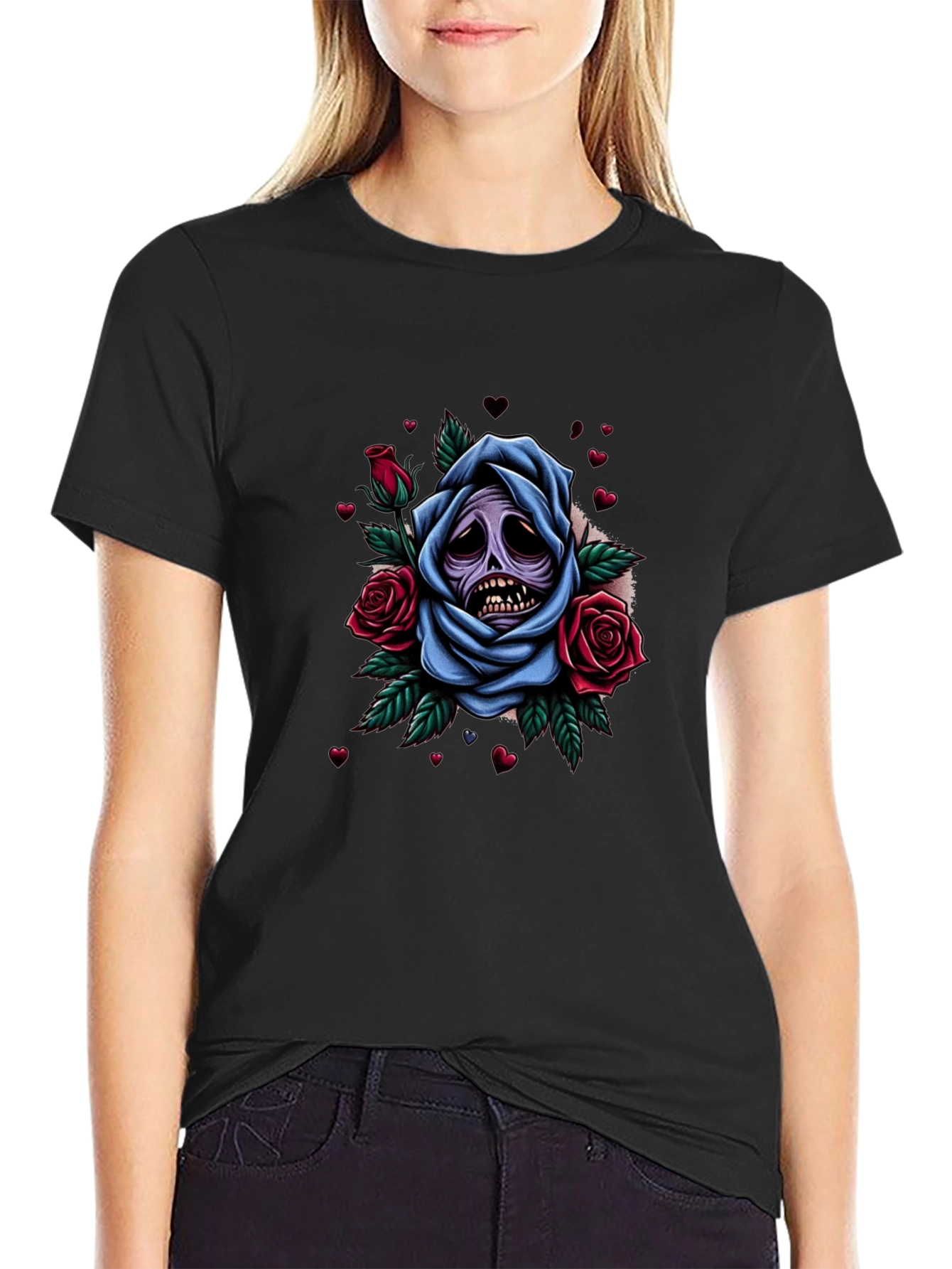 Grim Rose Graphic Tee - Dark Humor Apparel