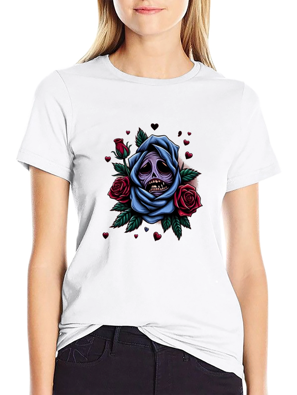 Grim Rose Graphic Tee - Dark Humor Apparel