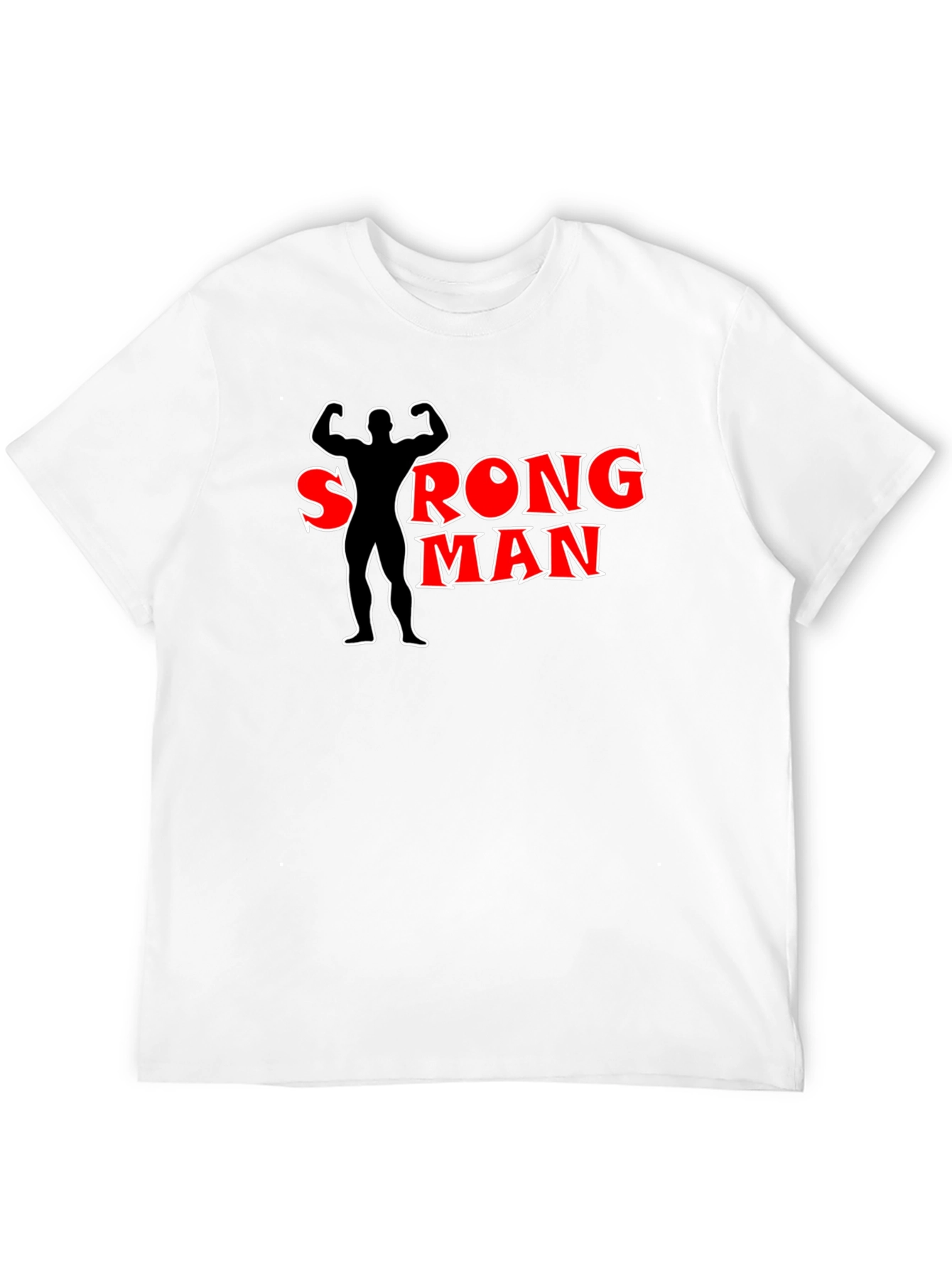Strong Man Black T-Shirt Graphic Tee