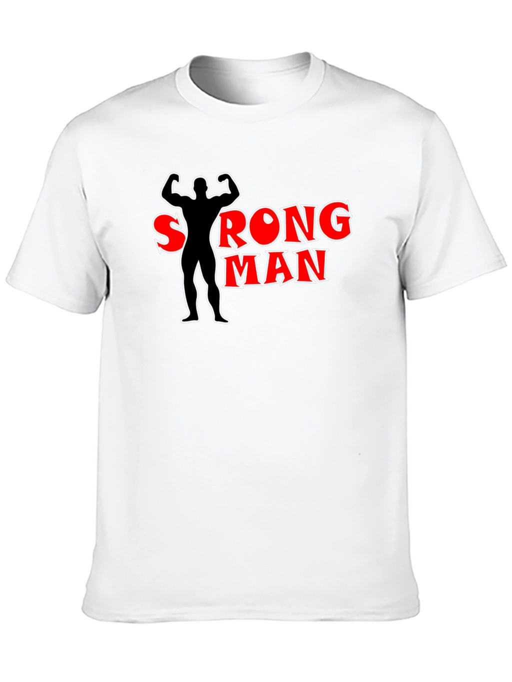 Strong Man Black T-Shirt Graphic Tee