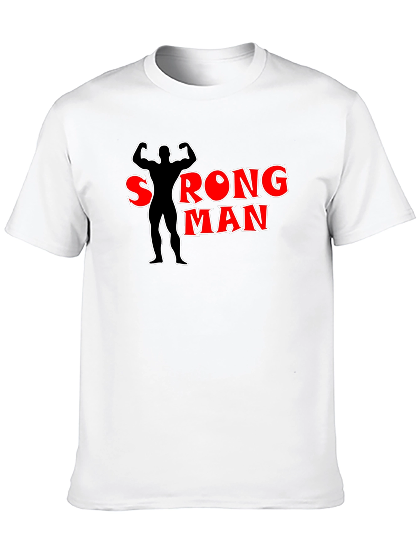 Strong Man Black T-Shirt Graphic Tee