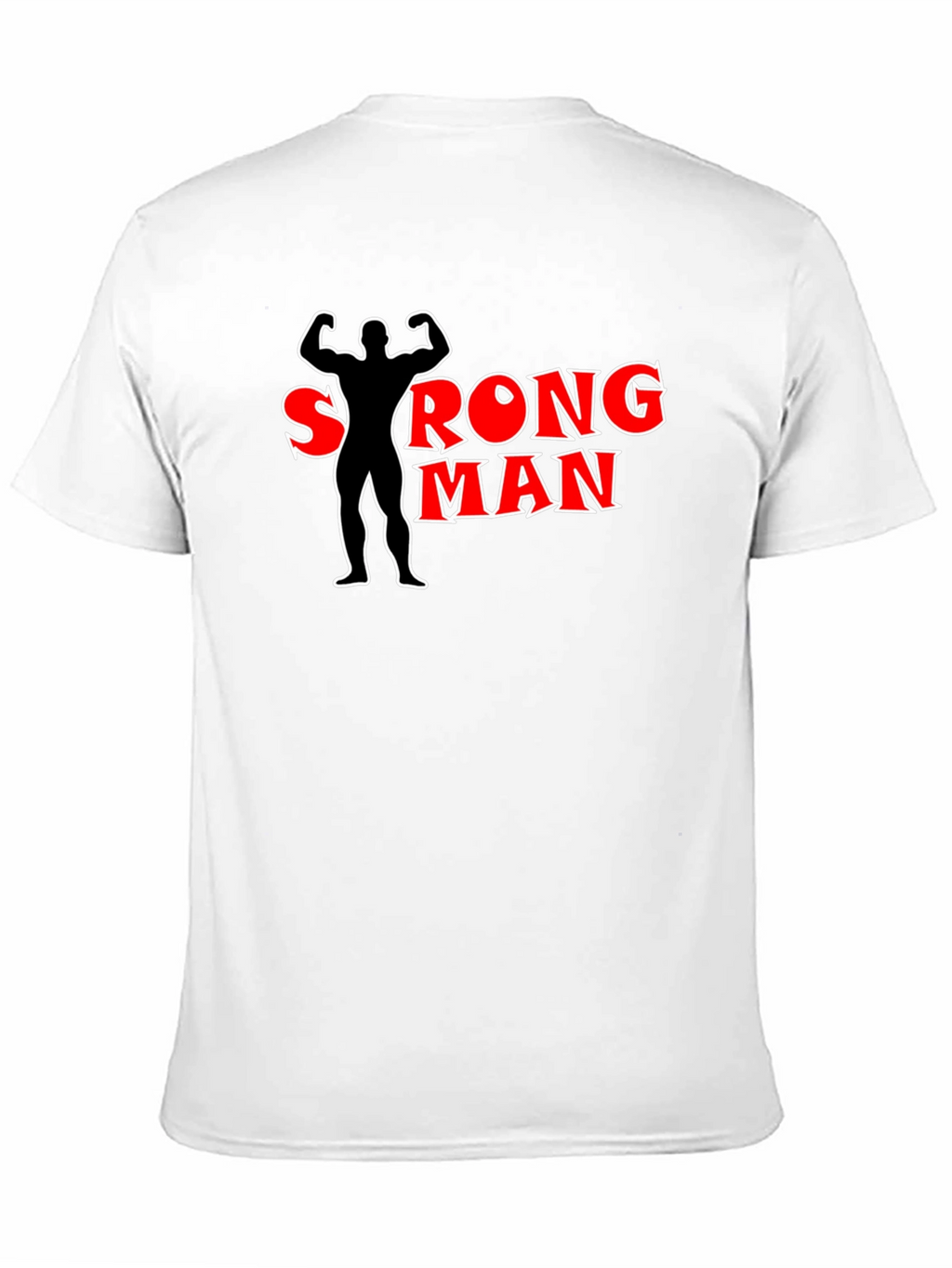 Strong Man Black T-Shirt Graphic Tee