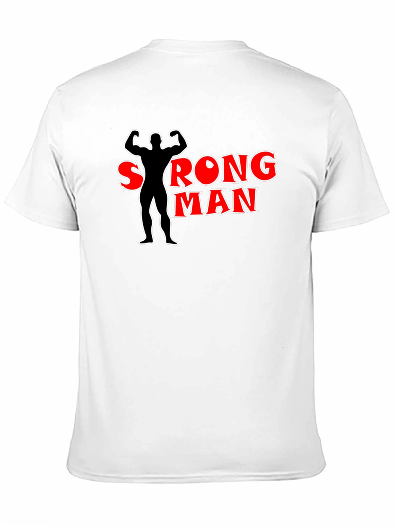 Strong Man Black T-Shirt Graphic Tee
