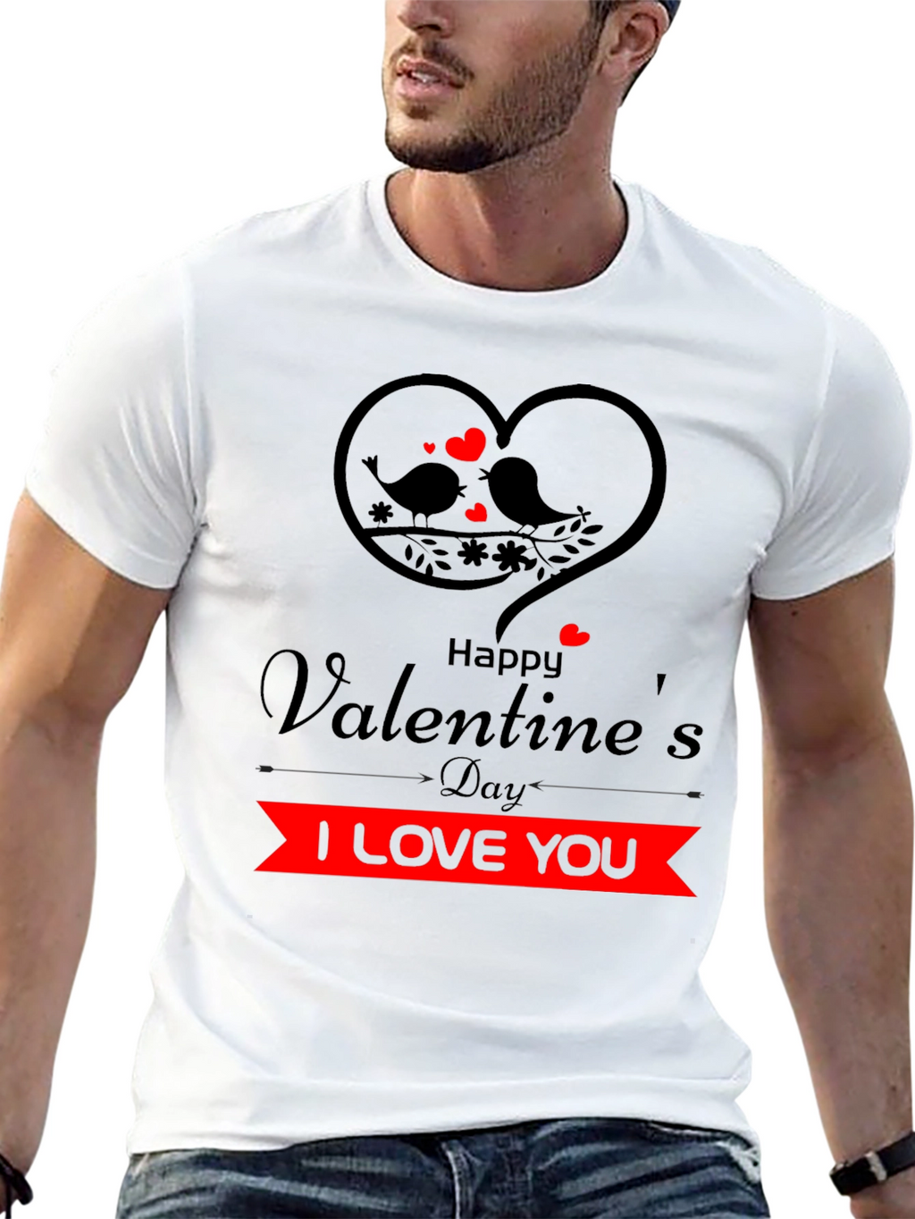 Valentines Day I Love You Graphic Tee