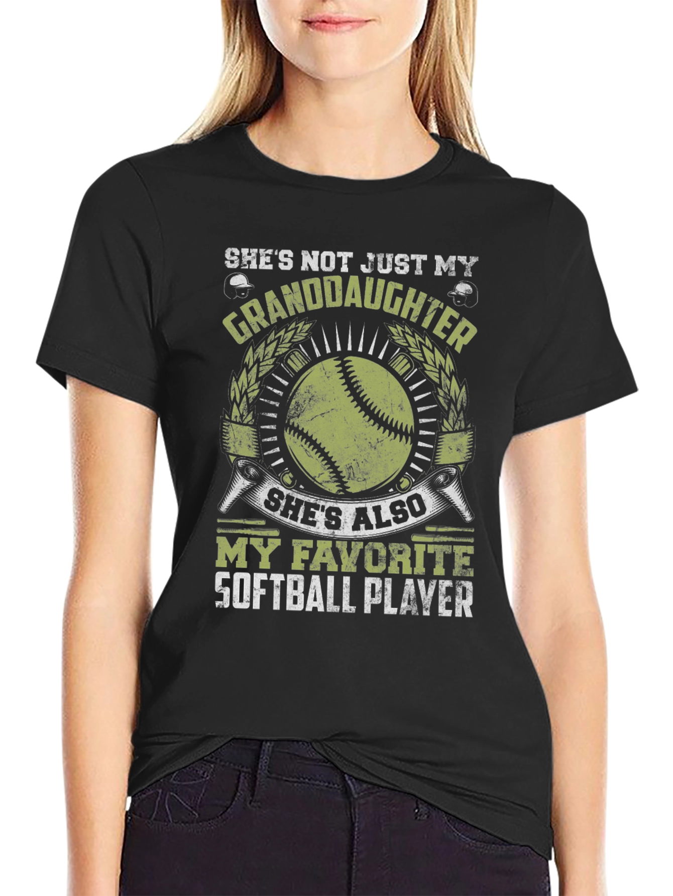 Softball Granddaughter T-Shirt - Favorite Player Tee