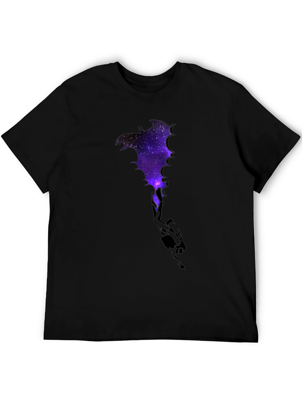 Cosmic Dragon Graphic Tee - Black