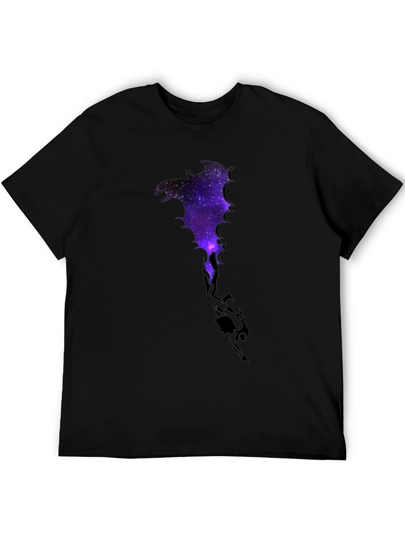 Cosmic Dragon Graphic Tee - Black
