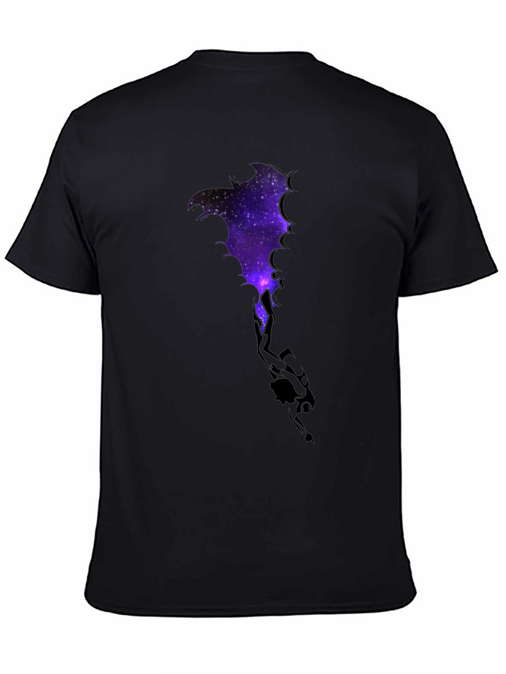 Cosmic Dragon Graphic Tee - Black