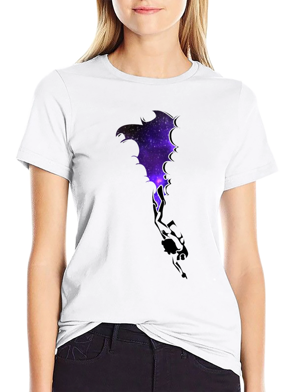 Cosmic Dragon Graphic Tee - Black