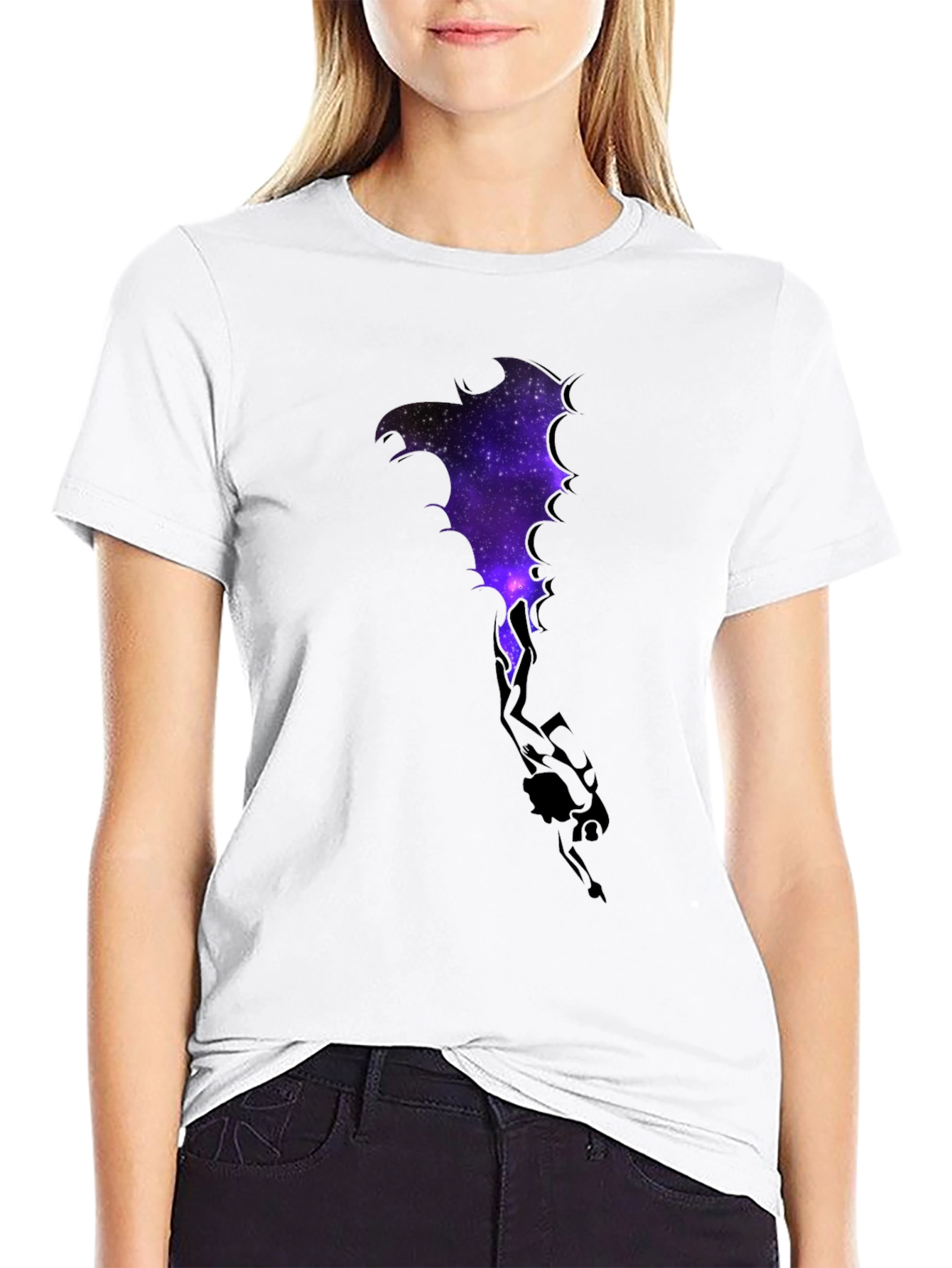 Cosmic Dragon Graphic Tee - Black