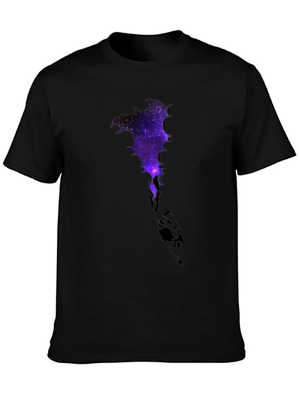 Cosmic Dragon Graphic Tee - Black