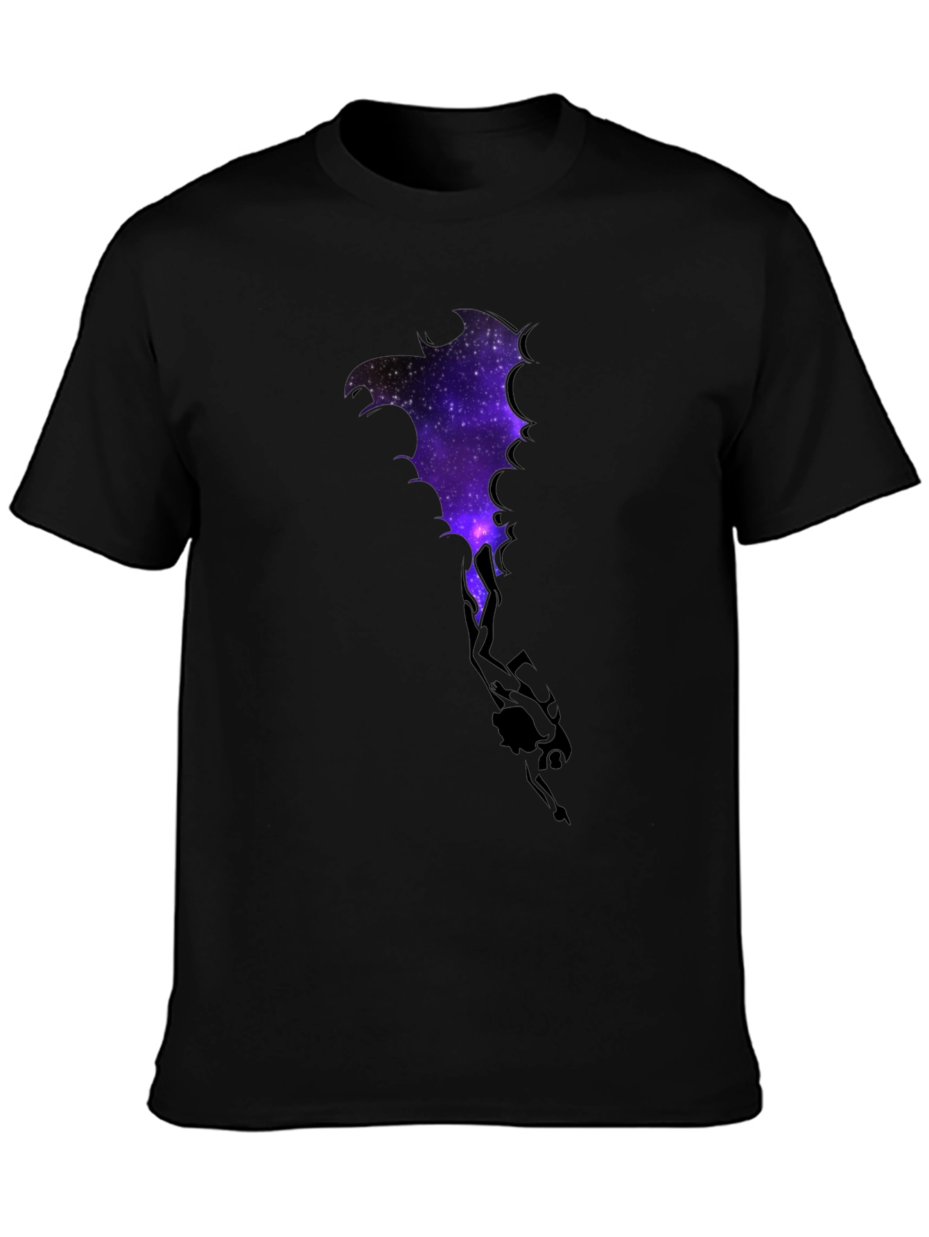 Cosmic Dragon Graphic Tee - Black