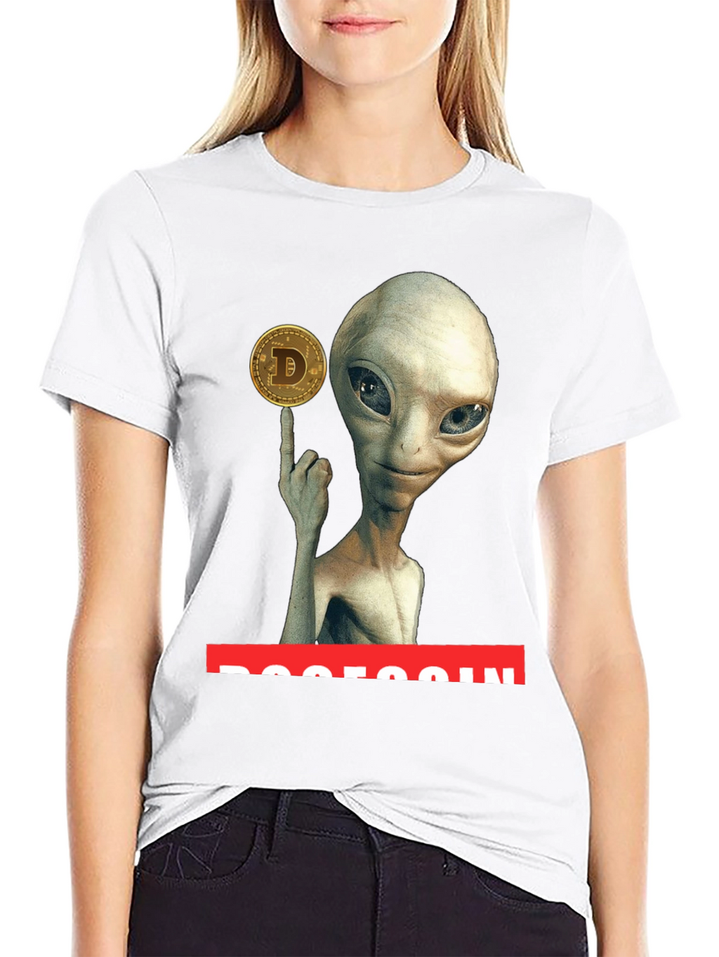 Alien Dogecoin T-Shirt - Crypto Tee