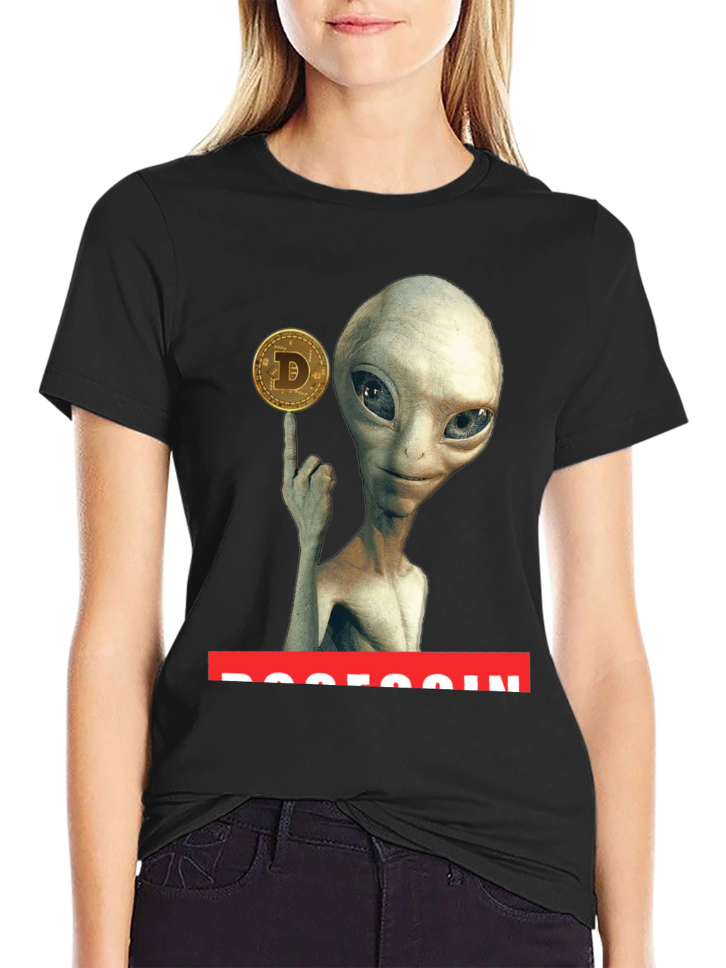 Alien Dogecoin T-Shirt - Crypto Tee