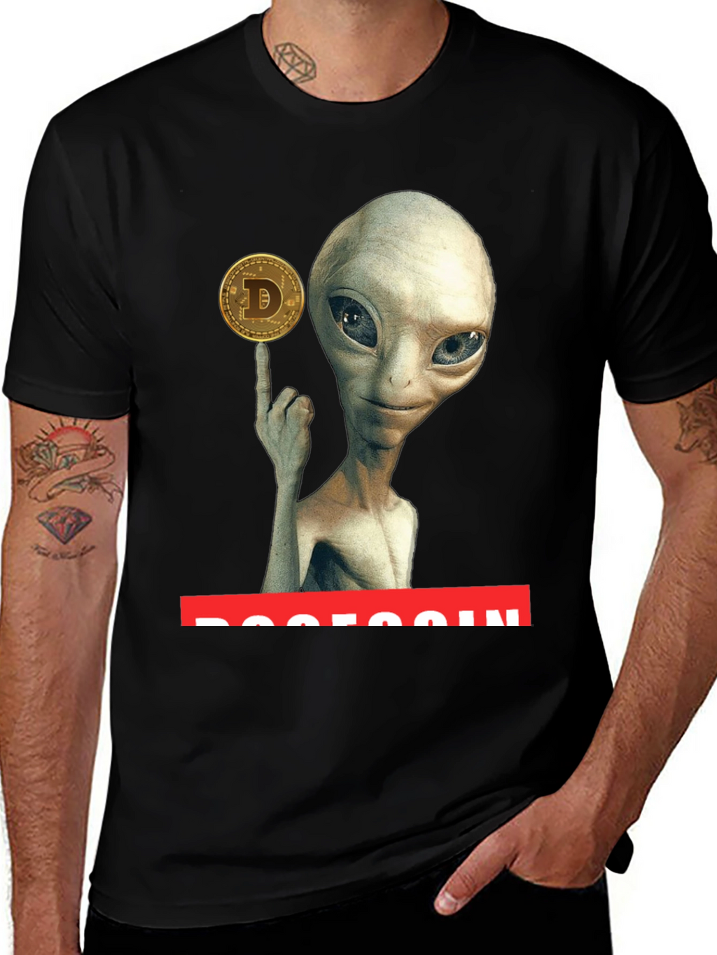Alien Dogecoin T-Shirt - Crypto Tee