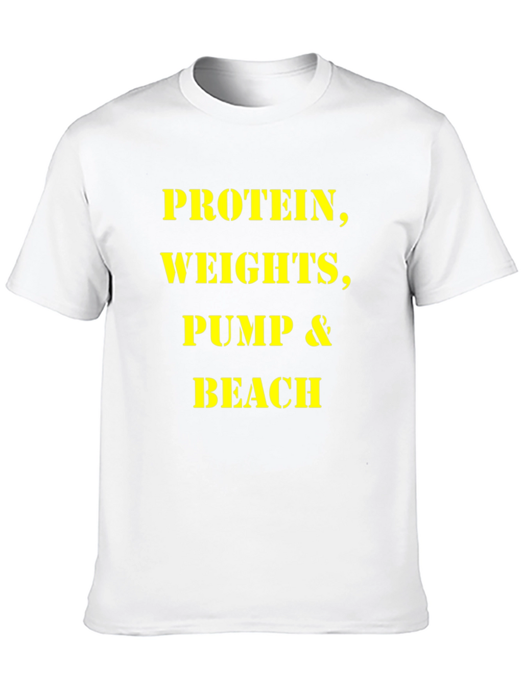 Protein Weights Pump Beach Mens T-Shirt