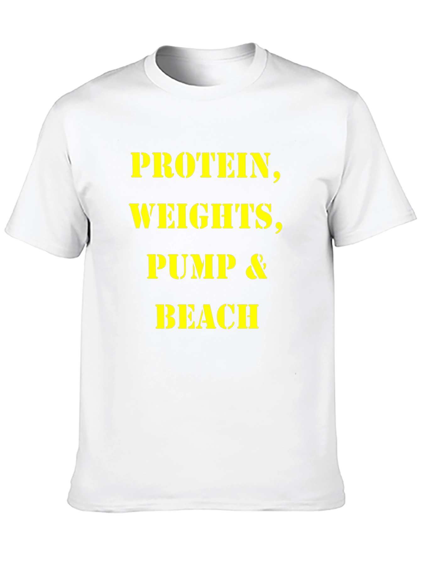 Protein Weights Pump Beach Mens T-Shirt