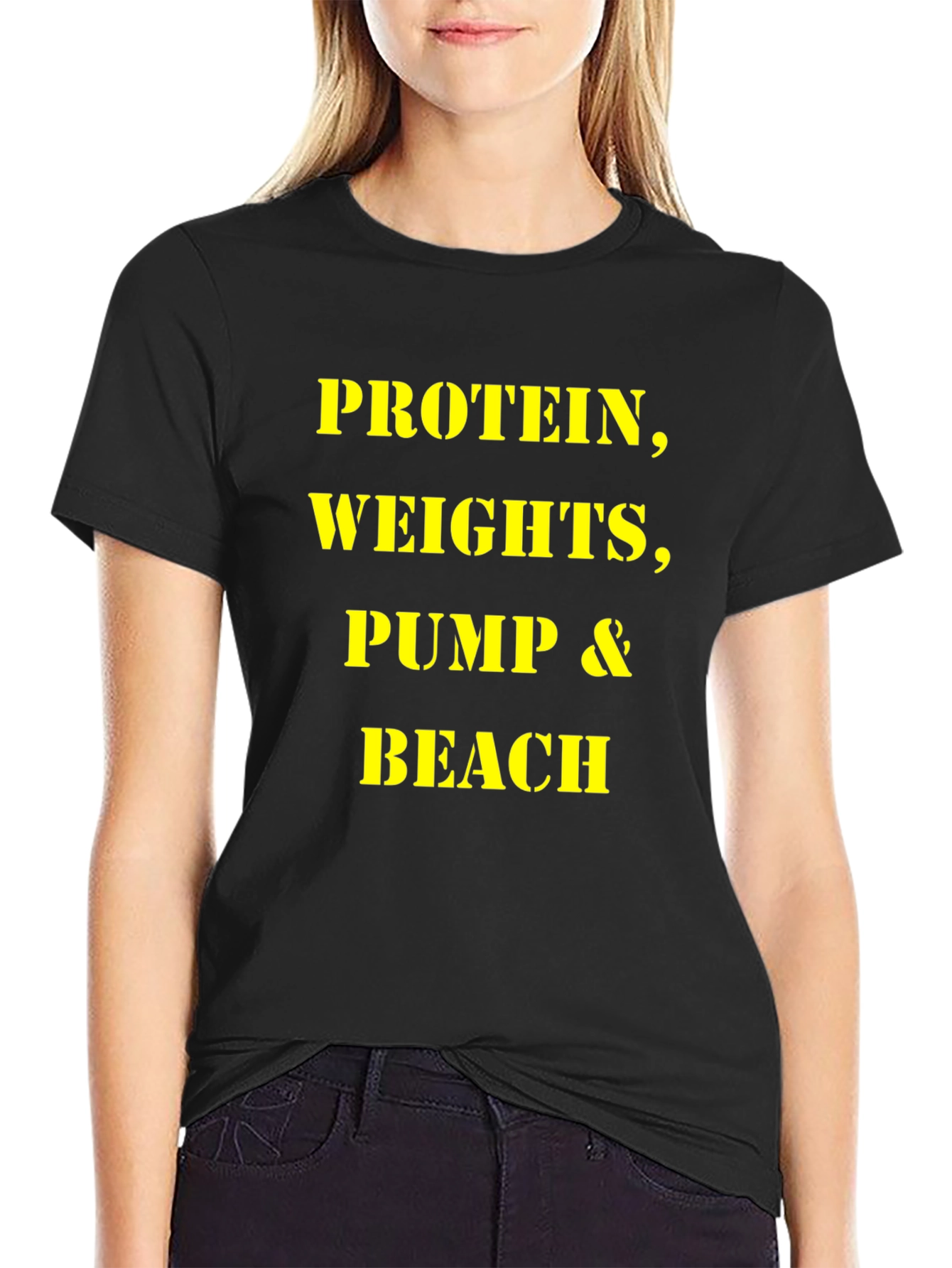 Protein Weights Pump Beach Mens T-Shirt