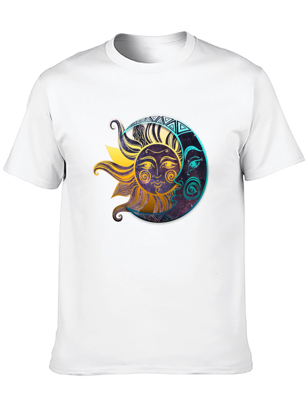 Celestial Sun & Moon Graphic T-Shirt