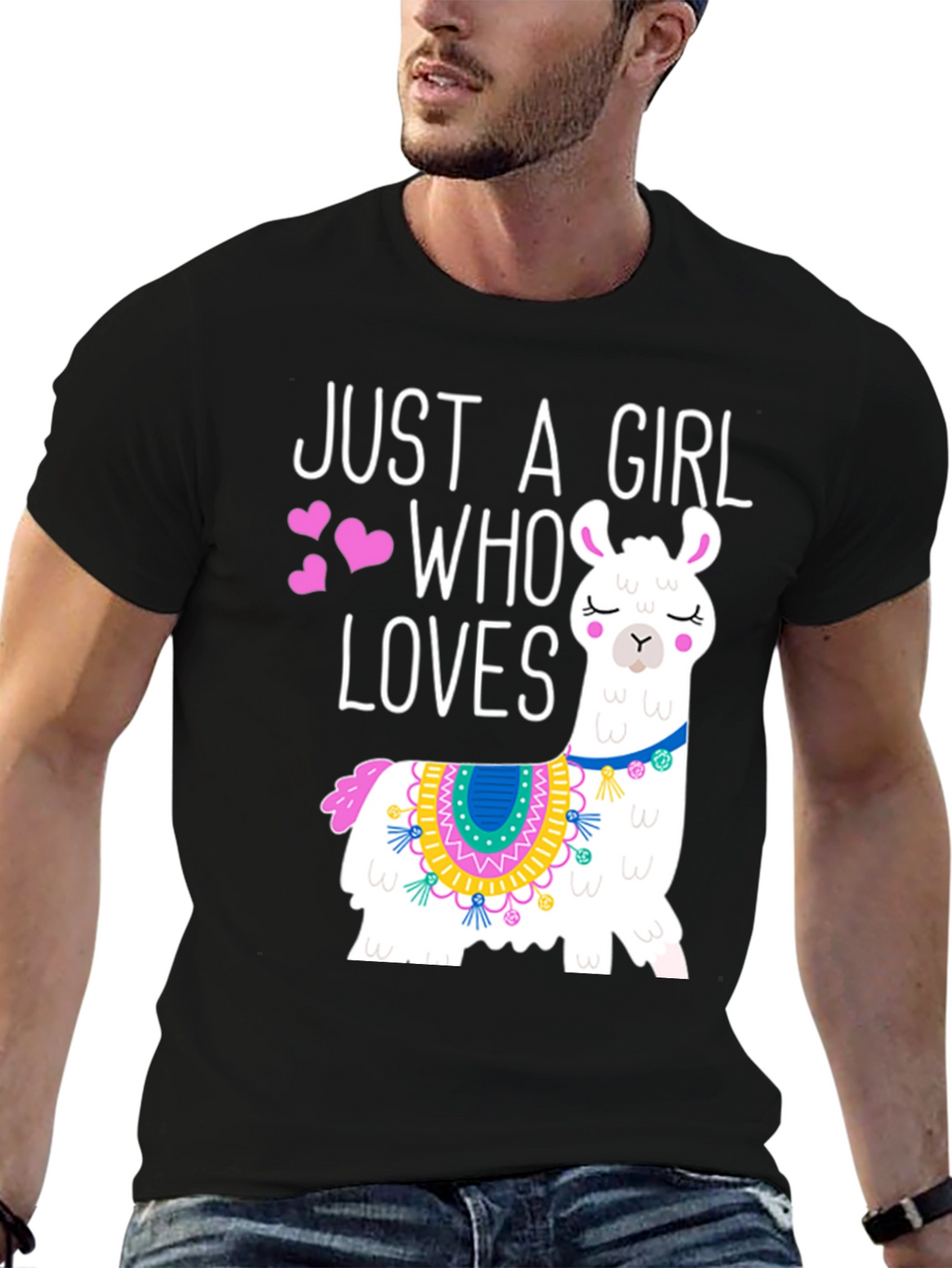 Just A Girl Who Loves Llamas Graphic Tee