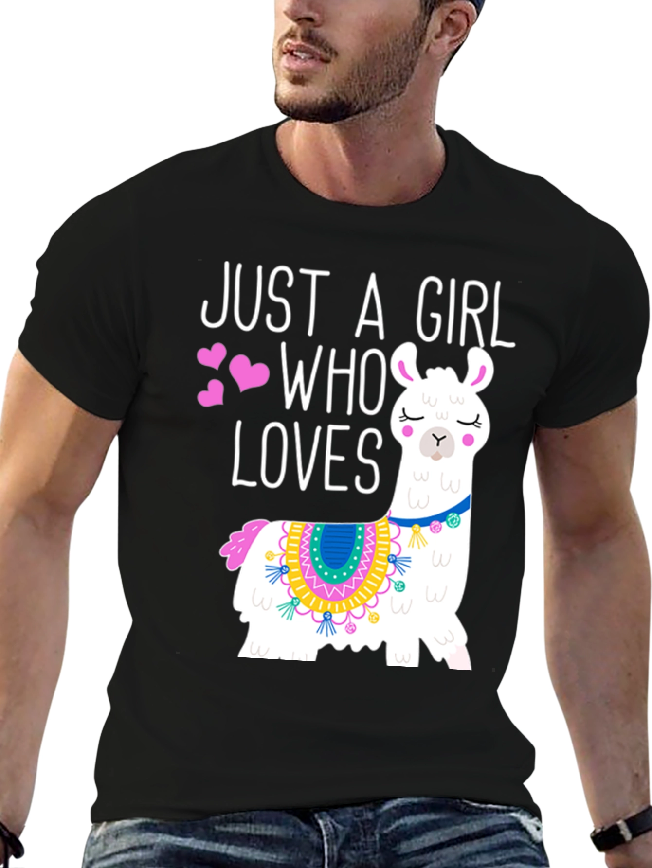 Just A Girl Who Loves Llamas Graphic Tee
