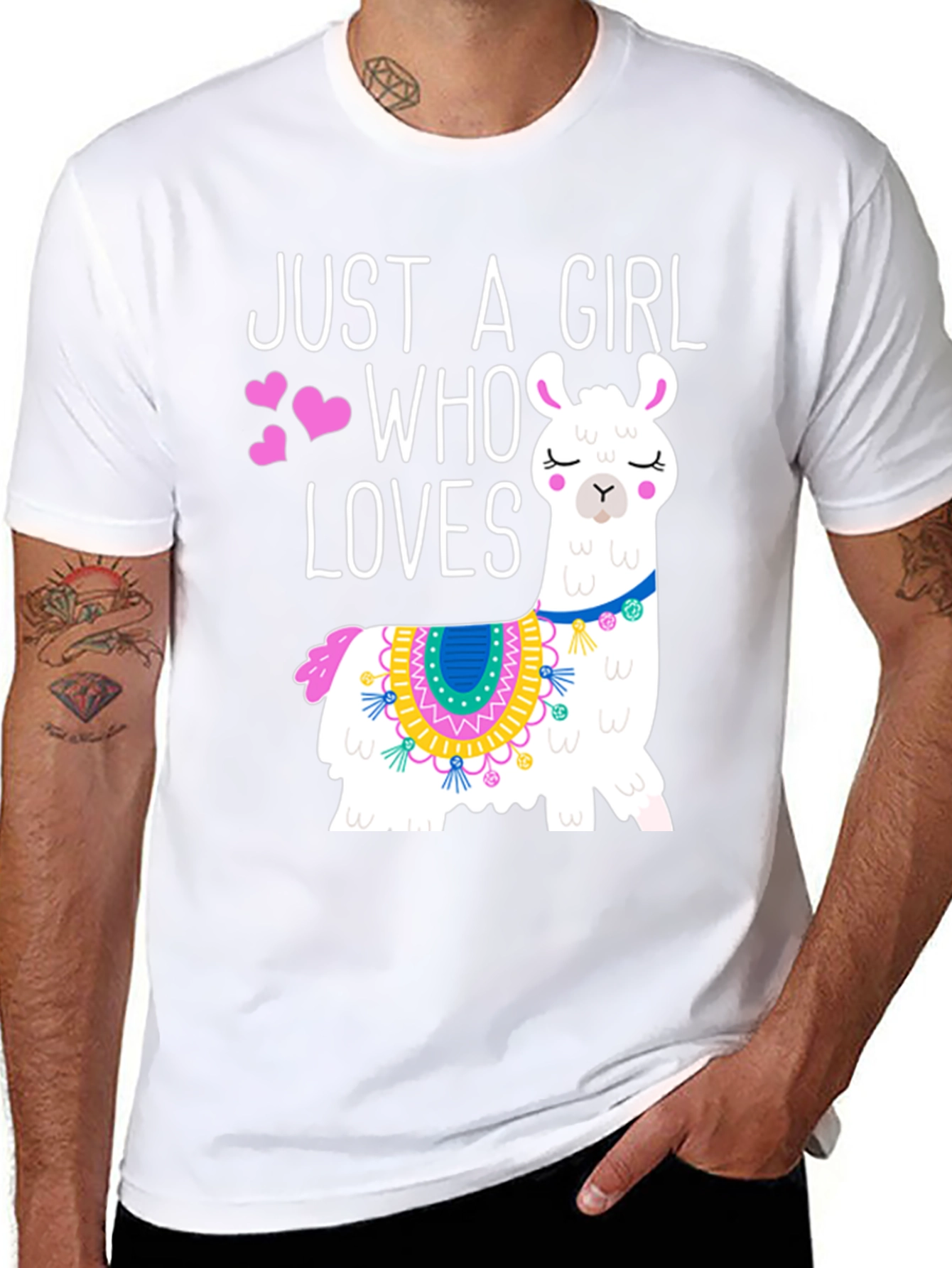 Just A Girl Who Loves Llamas Graphic Tee