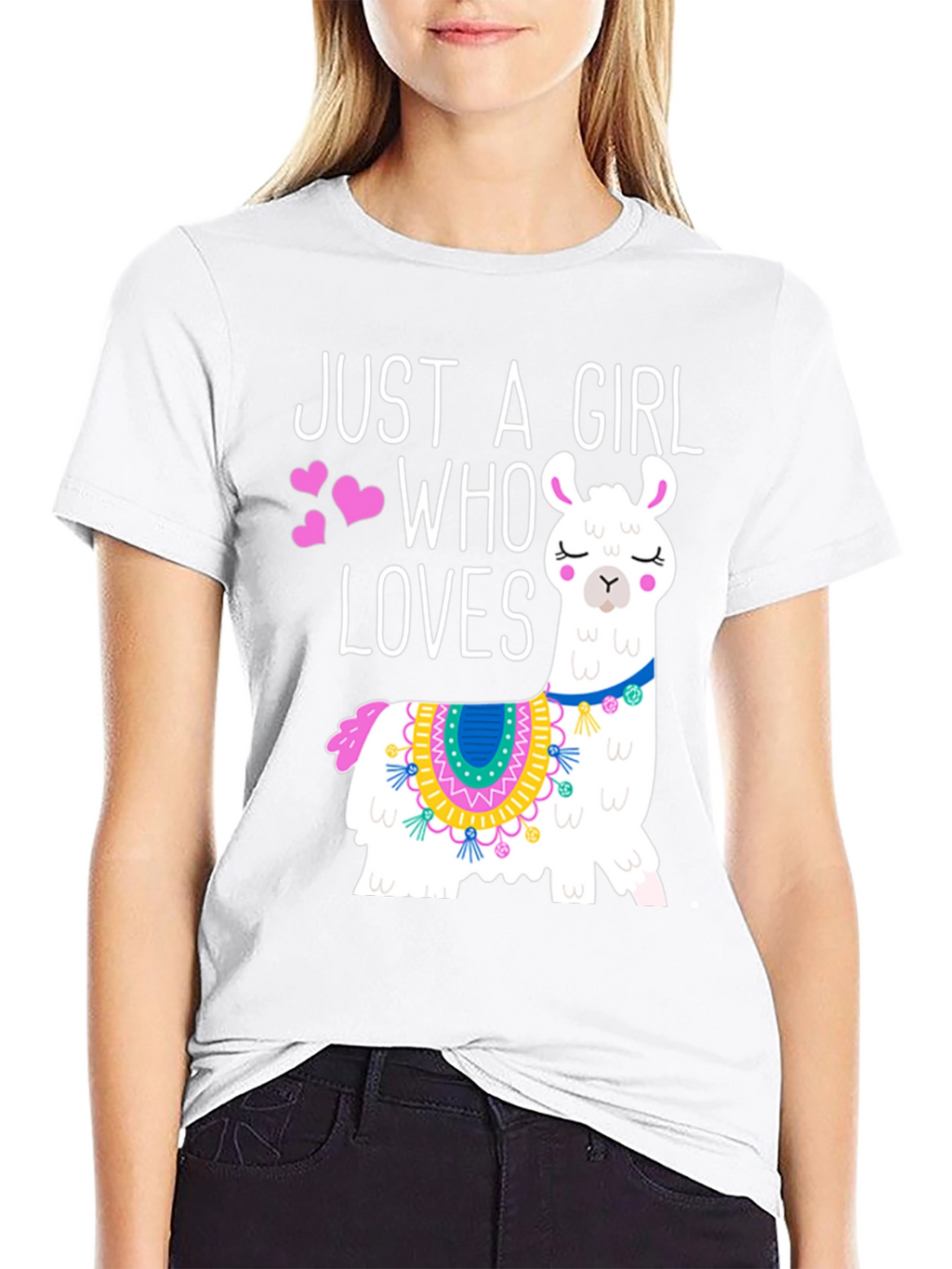 Just A Girl Who Loves Llamas Graphic Tee