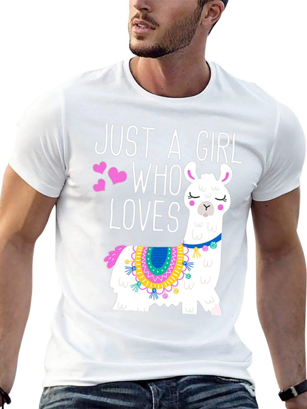 Just A Girl Who Loves Llamas Graphic Tee