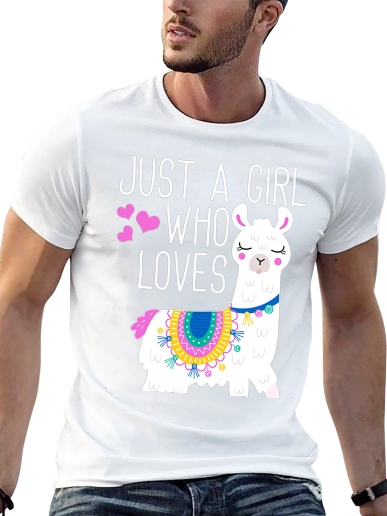 Just A Girl Who Loves Llamas Graphic Tee