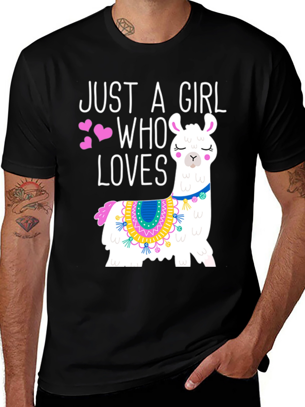 Just A Girl Who Loves Llamas Graphic Tee