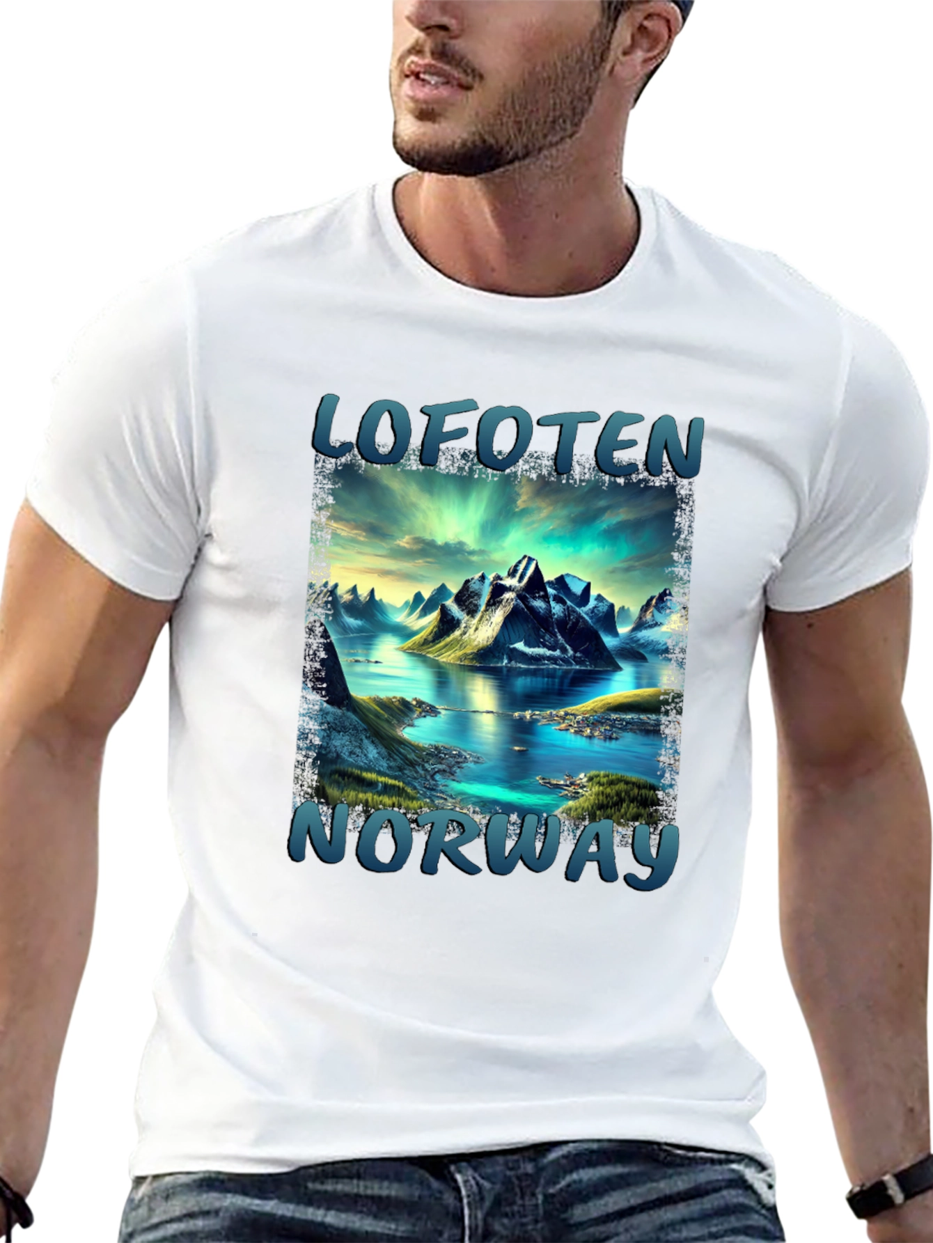 Lofoten Norway Scenic Mountain T-Shirt