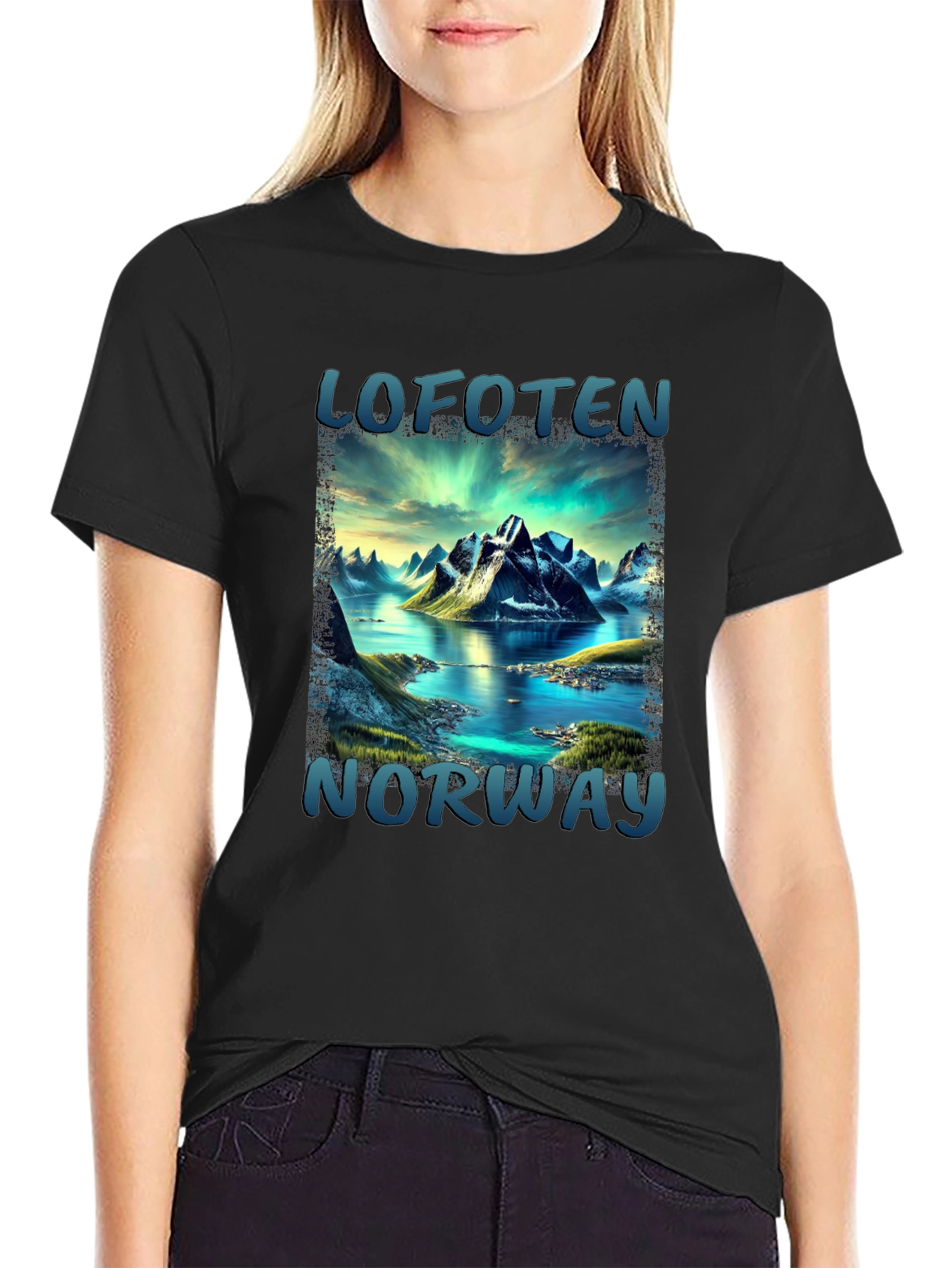 Lofoten Norway Scenic Mountain T-Shirt