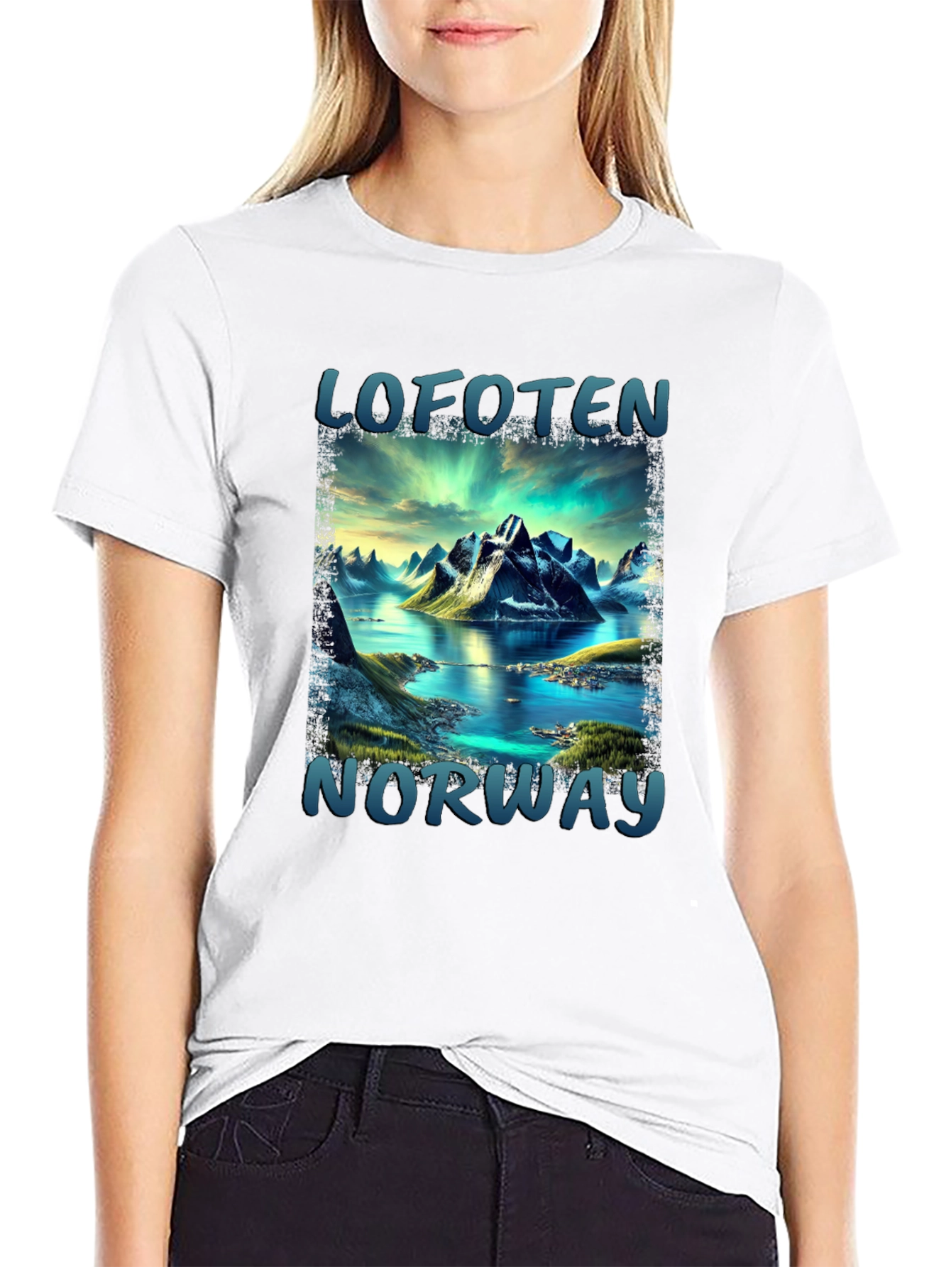 Lofoten Norway Scenic Mountain T-Shirt