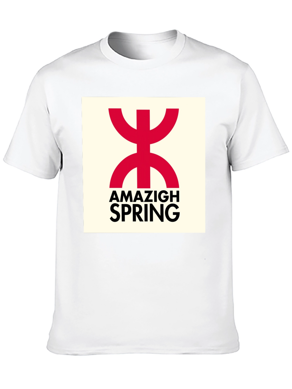Amazigh Spring Black T-Shirt - Berber Symbol Design