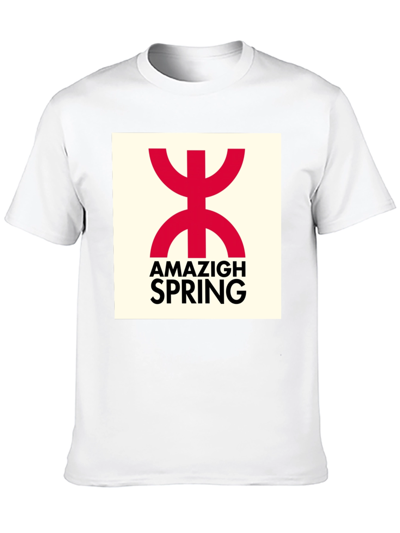 Amazigh Spring Black T-Shirt - Berber Symbol Design