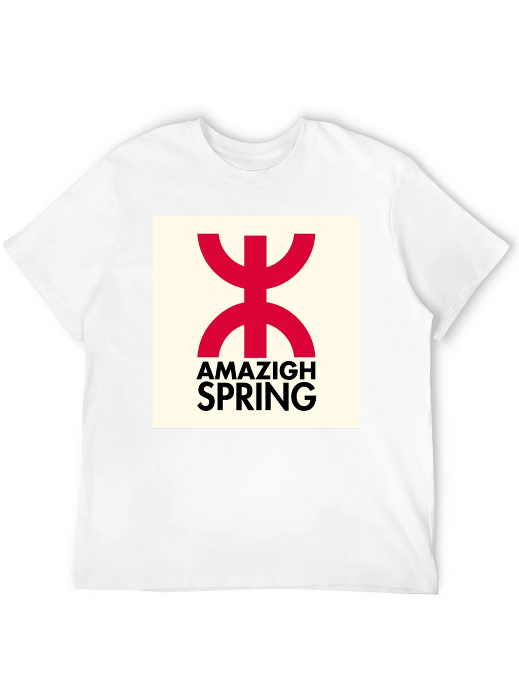 Amazigh Spring Black T-Shirt - Berber Symbol Design