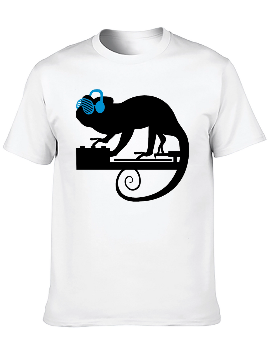 DJ Chameleon Graphic Tee - Cool Animal Lover T-Shirt