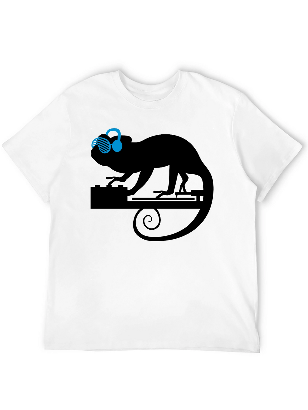 DJ Chameleon Graphic Tee - Cool Animal Lover T-Shirt
