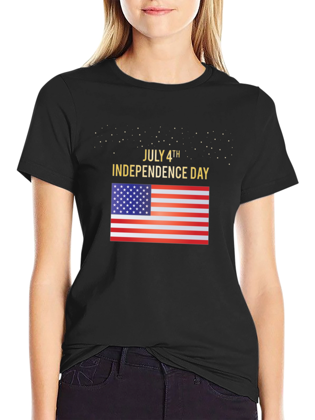 July 4th Independence Day USA Flag Graphic T-Shirt