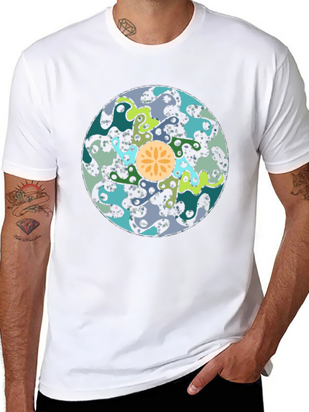 Abstract Art T-Shirt - Stylish Black Cotton Tee
