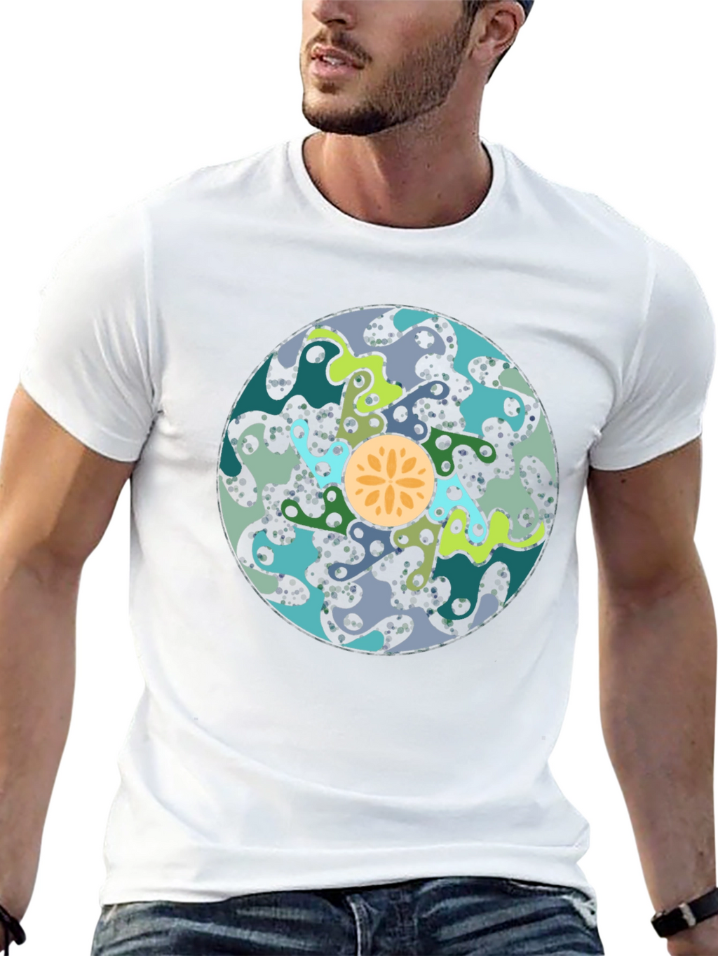 Abstract Art T-Shirt - Stylish Black Cotton Tee