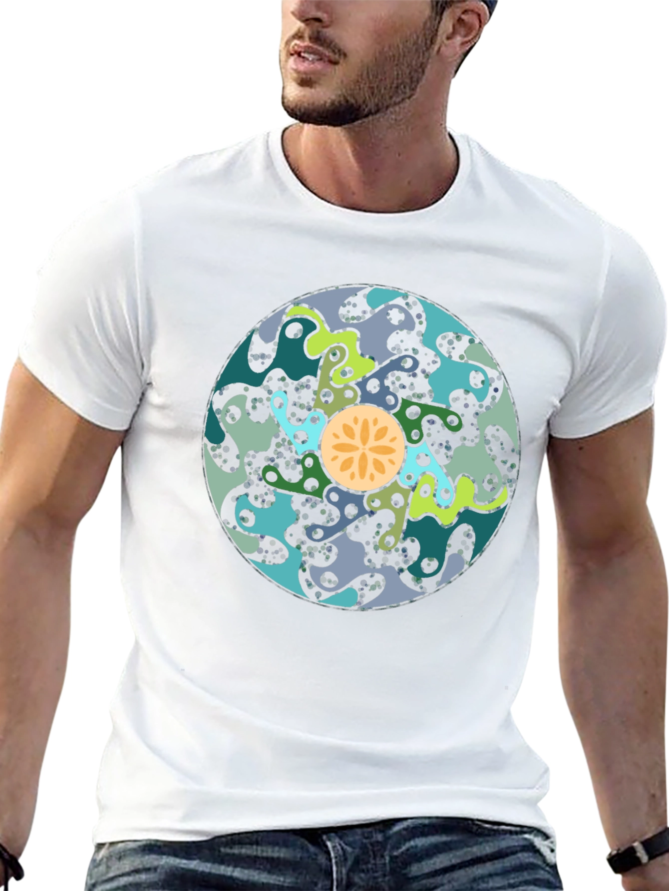 Abstract Art T-Shirt - Stylish Black Cotton Tee